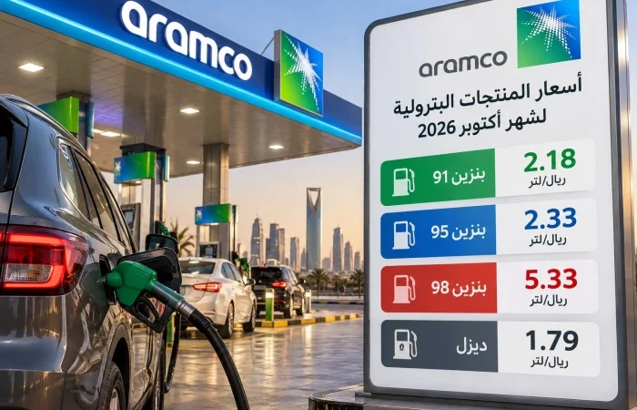 «أرامكو» تكشف أسعار البنزين والديزل لشهر أكتوبر 2026 في المملكة